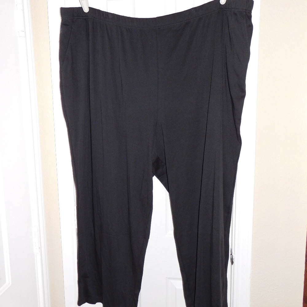 6X 5X Woman Within Black Knit Pants EUC